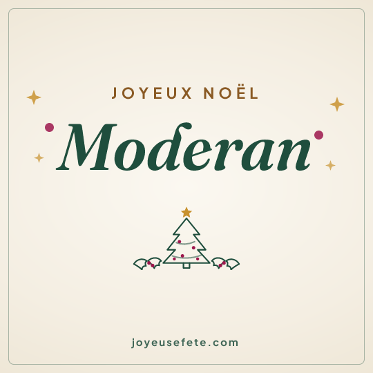 Image carrée « Joyeux Noël Moderan » pour WhatsApp
