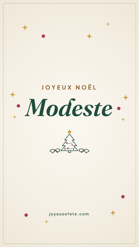 Image « Joyeux Noël Modeste » au format story