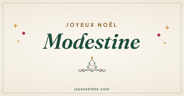 Image « Joyeux Noël Modestine » au format large