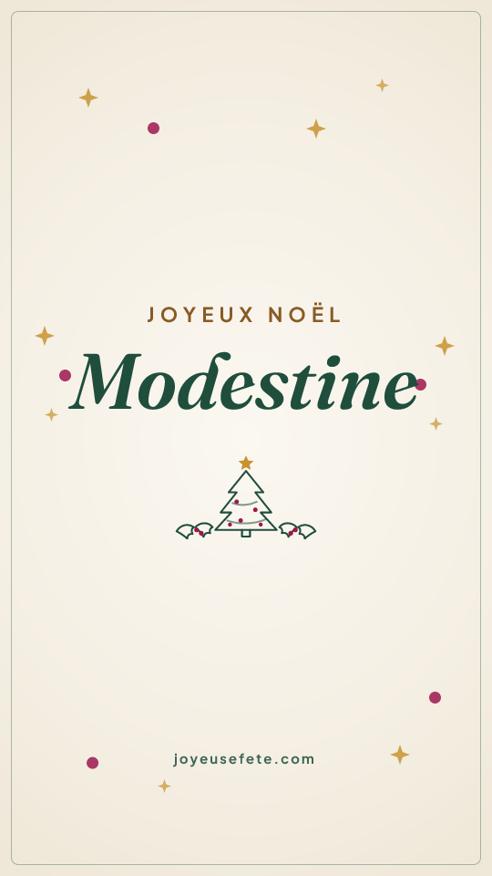 Image « Joyeux Noël Modestine » au format story