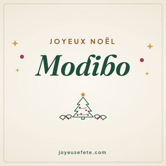 Image carrée « Joyeux Noël Modibo » pour WhatsApp