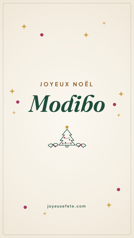 Image « Joyeux Noël Modibo » au format story