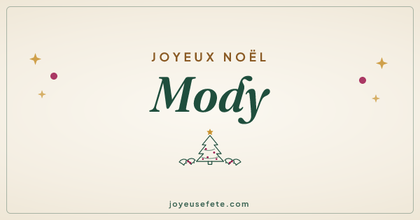 Image « Joyeux Noël Mody » au format large