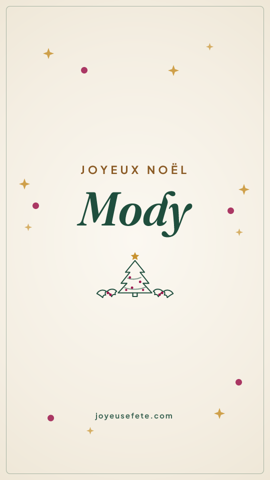 Image « Joyeux Noël Mody » au format story