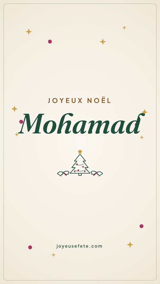 Image « Joyeux Noël Mohamad » au format story