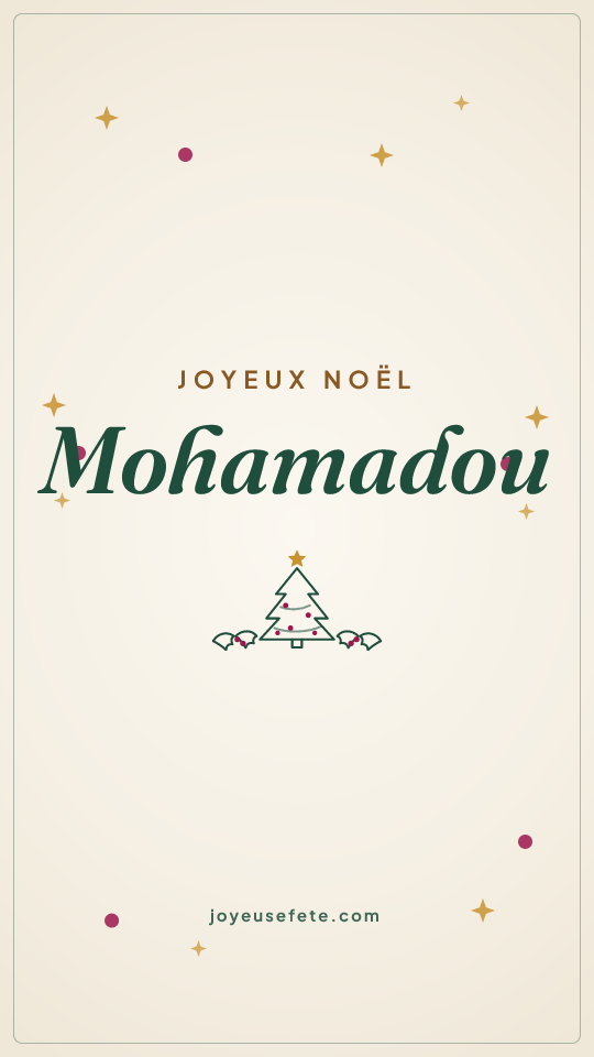 Image « Joyeux Noël Mohamadou » au format story
