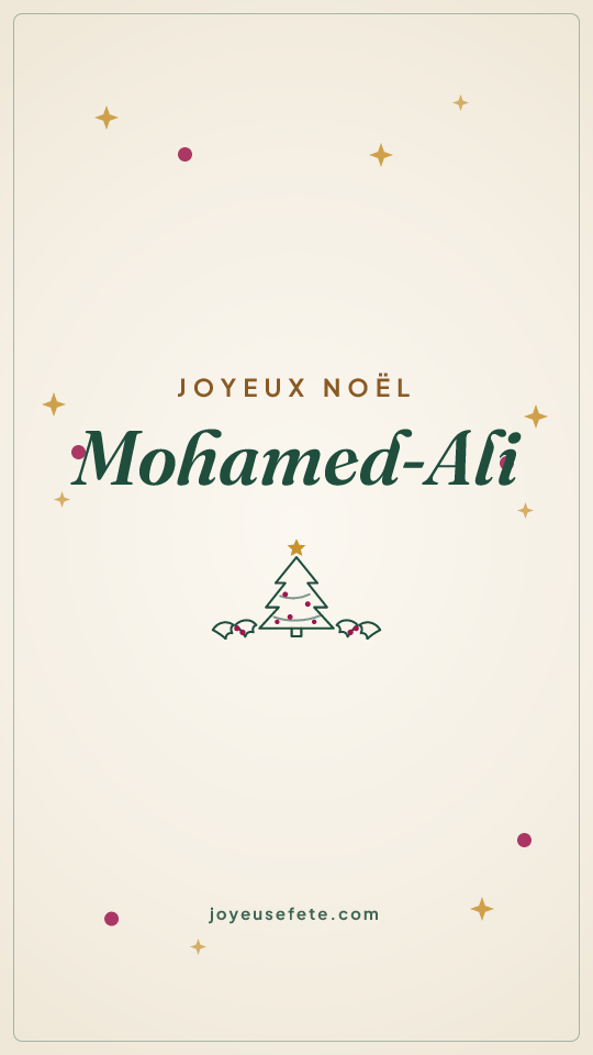 Image « Joyeux Noël Mohamed-Ali » au format story
