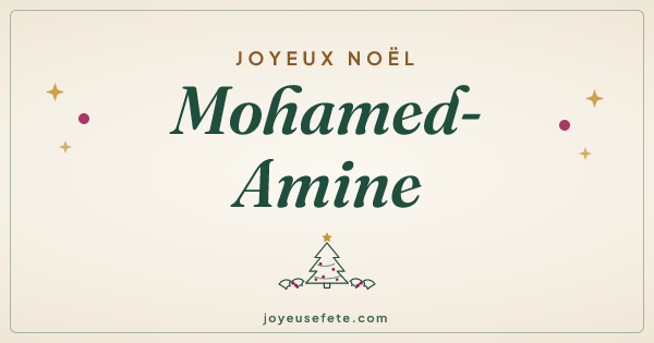 Image « Joyeux Noël Mohamed-Amine » au format large