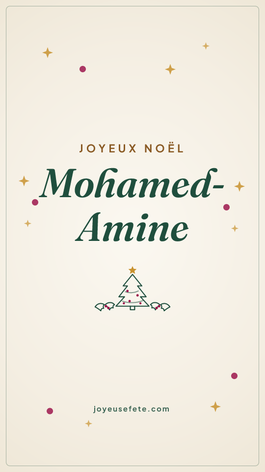 Image « Joyeux Noël Mohamed-Amine » au format story