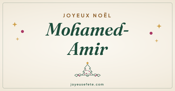 Image « Joyeux Noël Mohamed-Amir » au format large