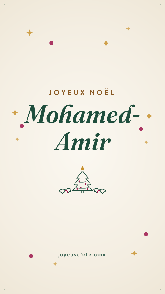 Image « Joyeux Noël Mohamed-Amir » au format story