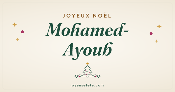 Image « Joyeux Noël Mohamed-Ayoub » au format large