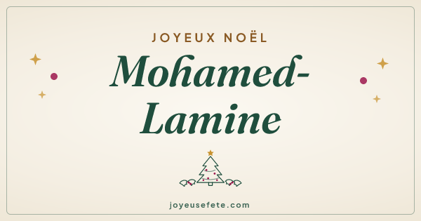 Image « Joyeux Noël Mohamed-Lamine » au format large