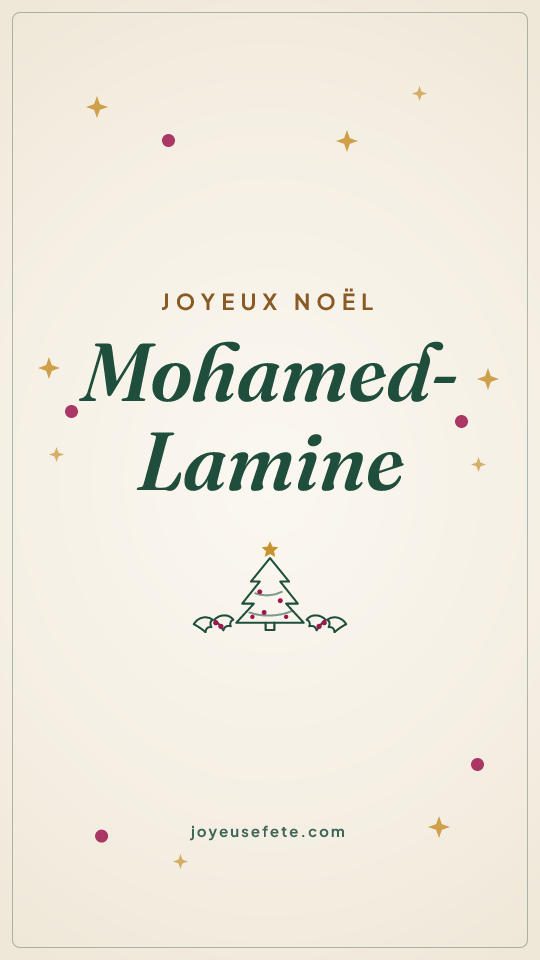 Image « Joyeux Noël Mohamed-Lamine » au format story