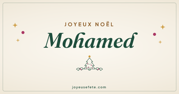 Image « Joyeux Noël Mohamed » au format large