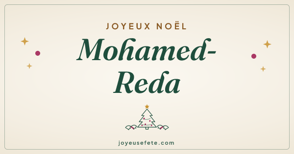 Image « Joyeux Noël Mohamed-Reda » au format large