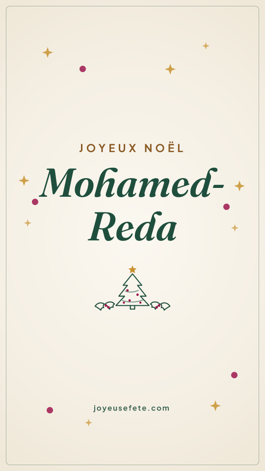 Image « Joyeux Noël Mohamed-Reda » au format story