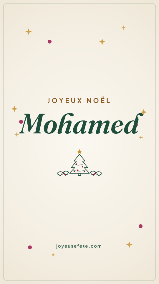Image « Joyeux Noël Mohamed » au format story