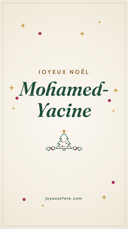 Image « Joyeux Noël Mohamed-Yacine » au format story