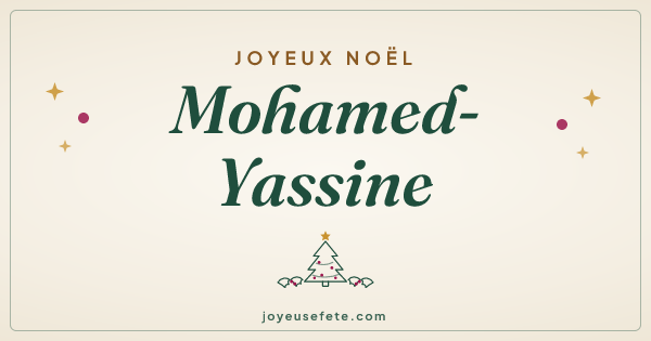 Image « Joyeux Noël Mohamed-Yassine » au format large