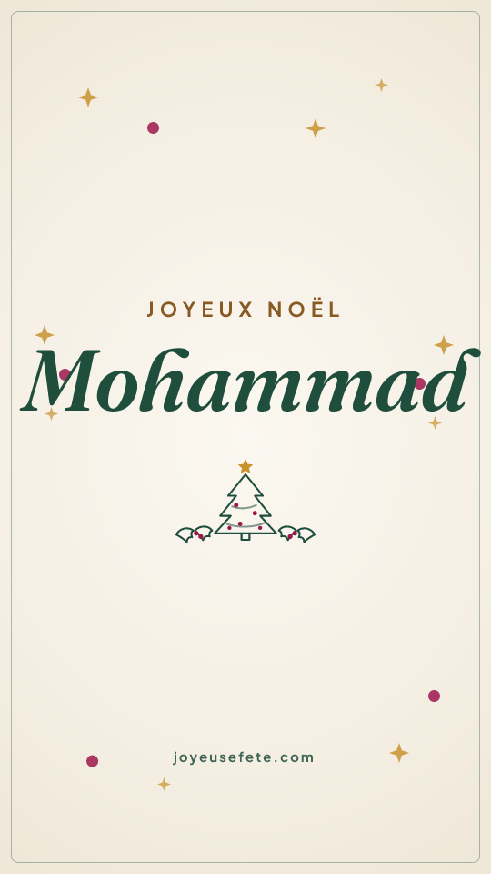 Image « Joyeux Noël Mohammad » au format story