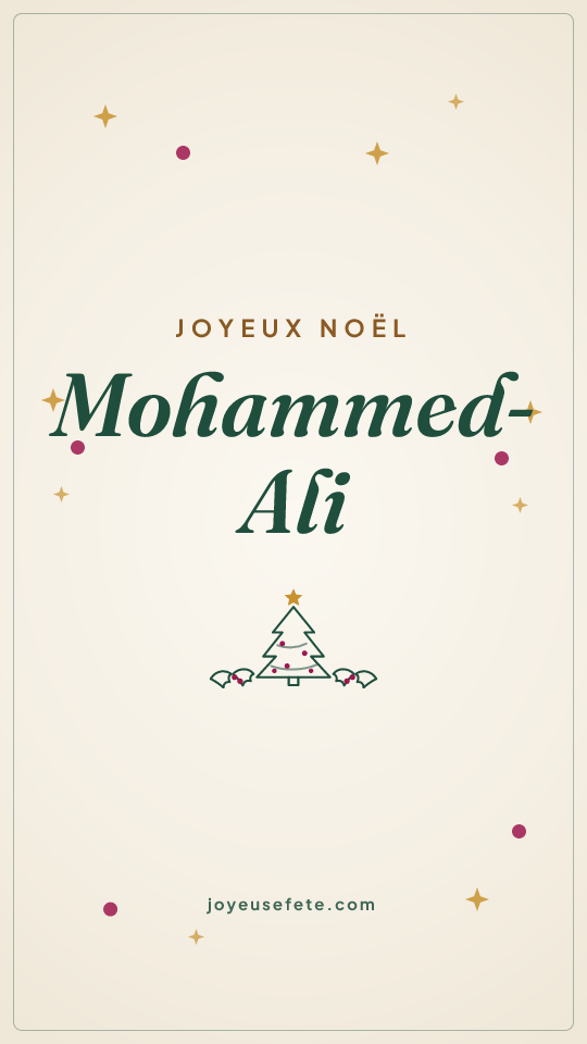 Image « Joyeux Noël Mohammed-Ali » au format story