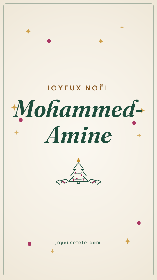 Image « Joyeux Noël Mohammed-Amine » au format story