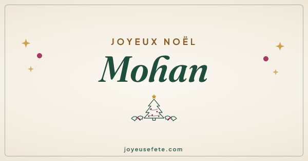 Image « Joyeux Noël Mohan » au format large