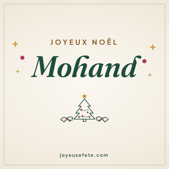 Image carrée « Joyeux Noël Mohand » pour WhatsApp