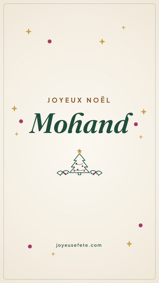 Image « Joyeux Noël Mohand » au format story