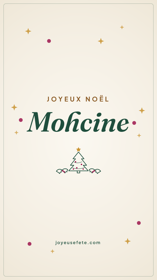 Image « Joyeux Noël Mohcine » au format story