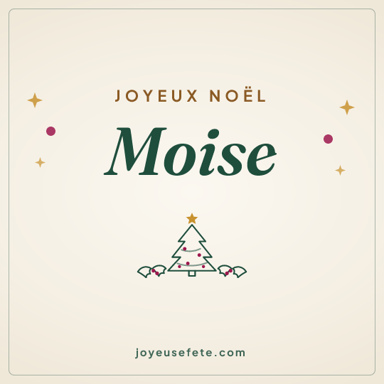 Image carrée « Joyeux Noël Moise » pour WhatsApp