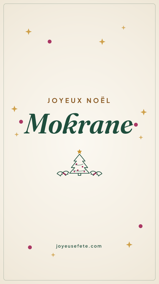 Image « Joyeux Noël Mokrane » au format story