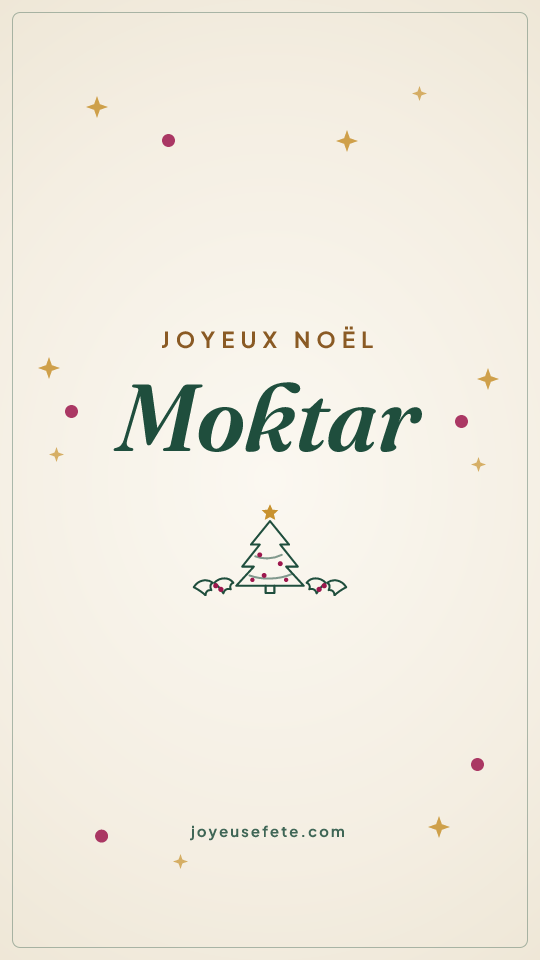 Image « Joyeux Noël Moktar » au format story