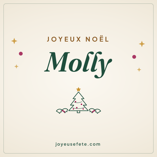 Image carrée « Joyeux Noël Molly » pour WhatsApp