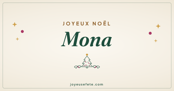 Image « Joyeux Noël Mona » au format large