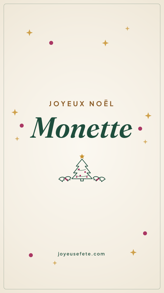 Image « Joyeux Noël Monette » au format story