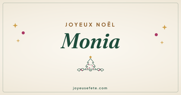Image « Joyeux Noël Monia » au format large