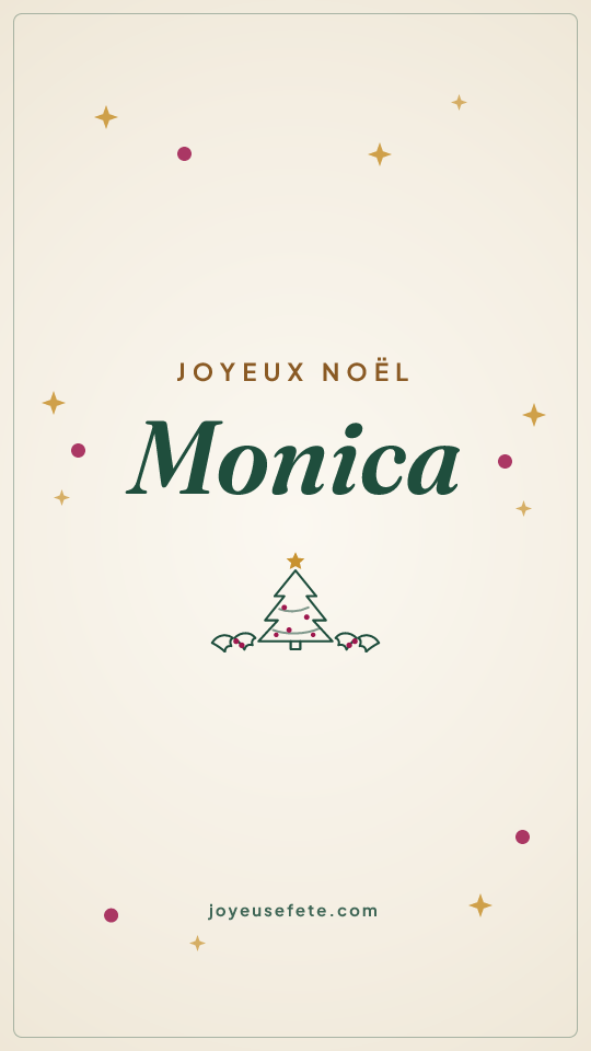 Image « Joyeux Noël Monica » au format story