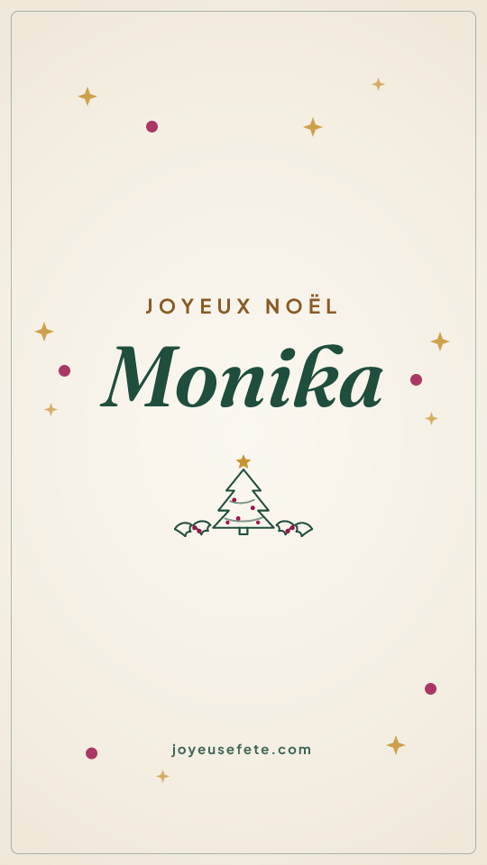 Image « Joyeux Noël Monika » au format story