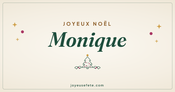 Image « Joyeux Noël Monique » au format large