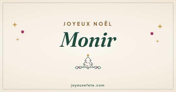 Image « Joyeux Noël Monir » au format large