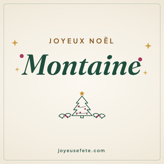 Image carrée « Joyeux Noël Montaine » pour WhatsApp
