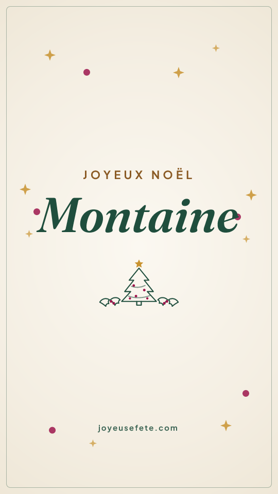 Image « Joyeux Noël Montaine » au format story