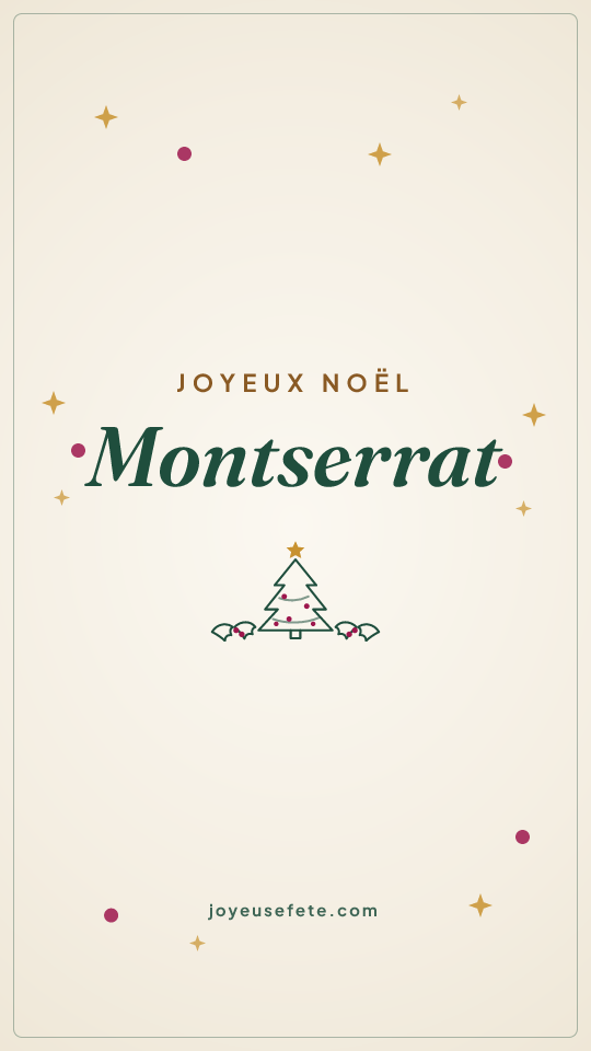 Image « Joyeux Noël Montserrat » au format story