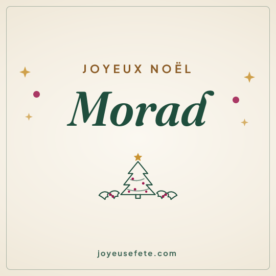 Image carrée « Joyeux Noël Morad » pour WhatsApp