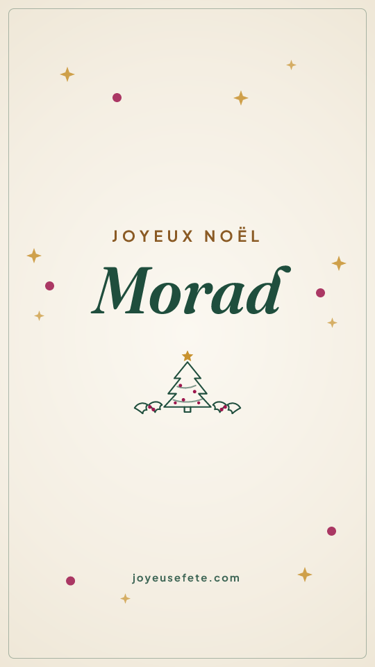 Image « Joyeux Noël Morad » au format story