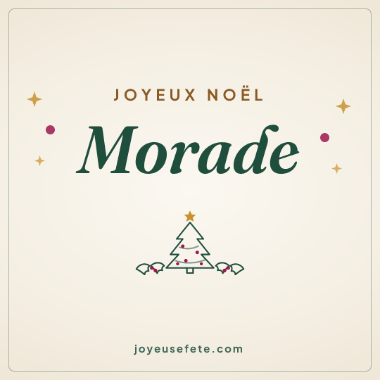 Image carrée « Joyeux Noël Morade » pour WhatsApp