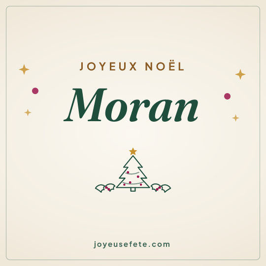 Image carrée « Joyeux Noël Moran » pour WhatsApp