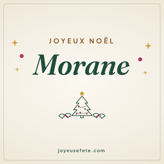 Image carrée « Joyeux Noël Morane » pour WhatsApp